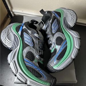 Men's Athletic Shoes in Black, Gray, and Green